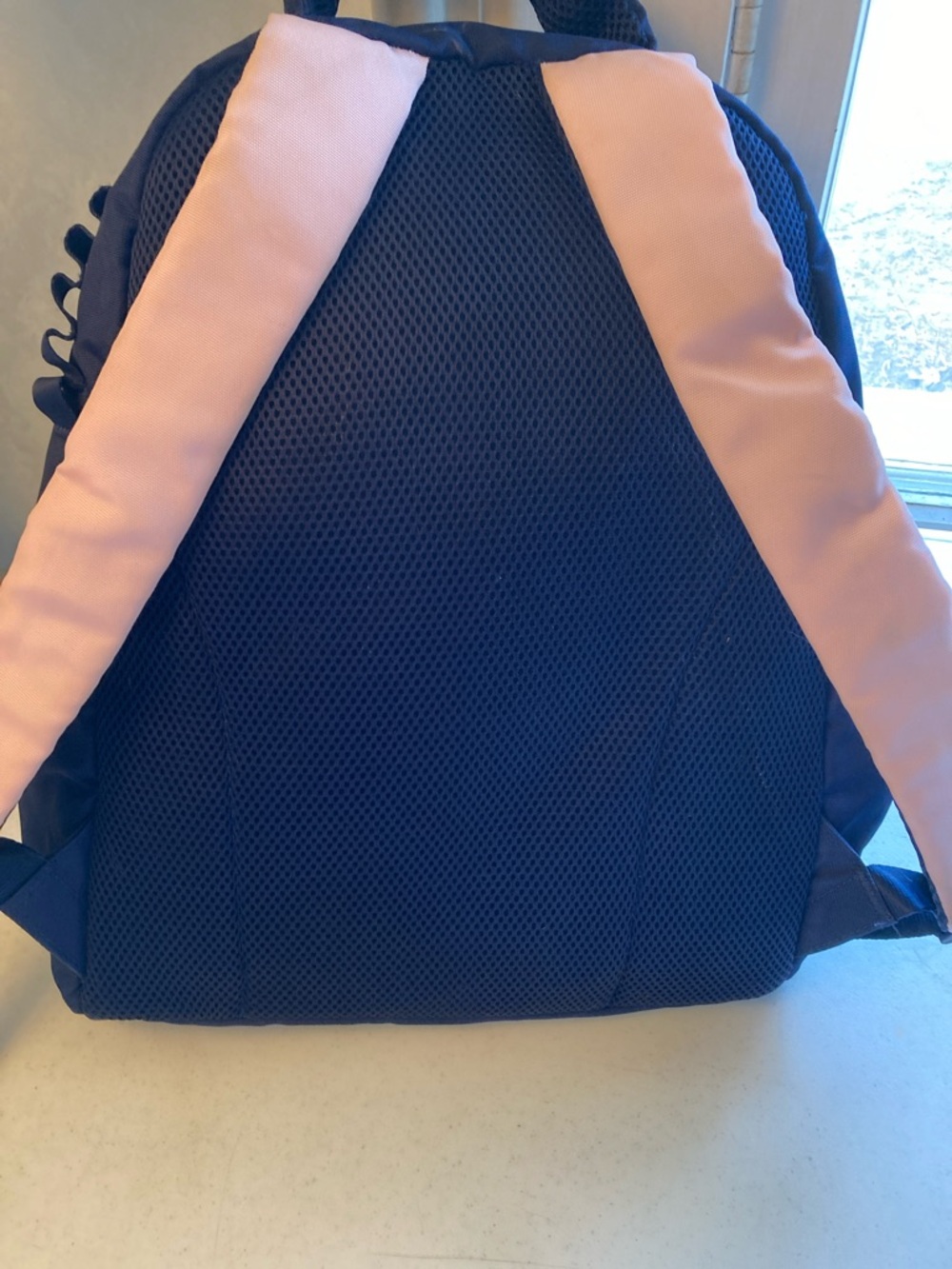 Vineyard Vines Navy Backpack with Pink Logo Accents - Picture 10 of 14